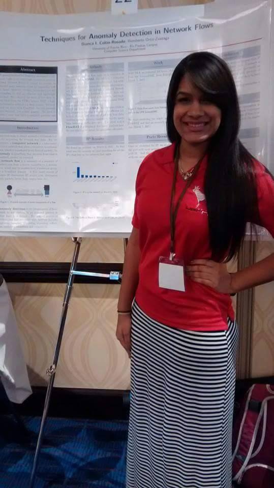 Bianca's poster presentation at WiCyS